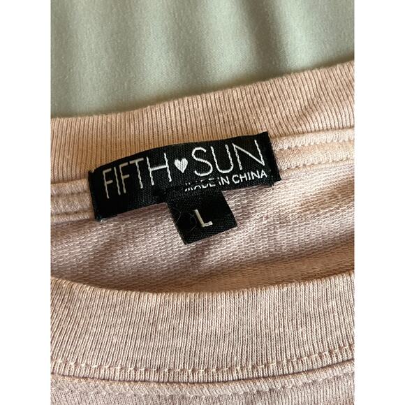Fifth sun pink cropped nasa sweater size large cotton blend - Picture 3 of 5